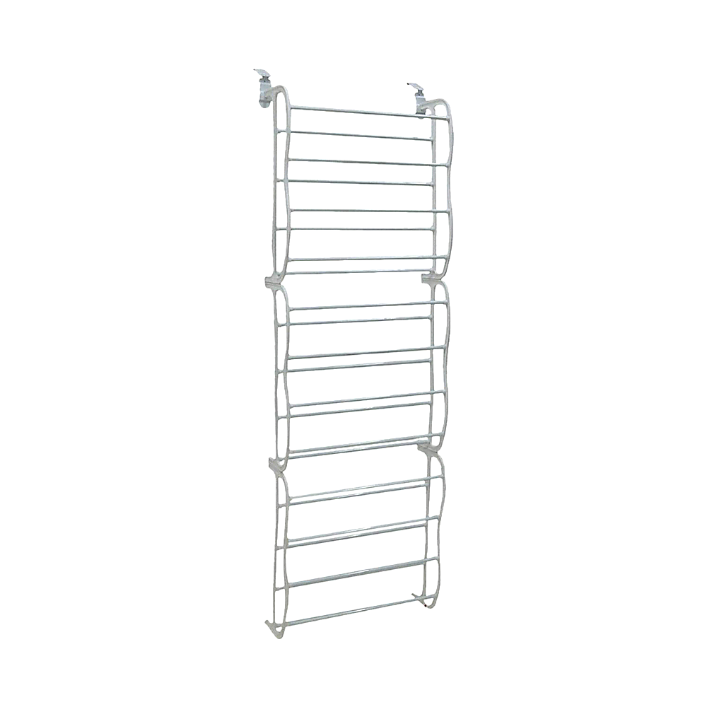 36 Pair Shoe Holder Organiser | Over The Door Hanging Shelf Rack | Storage Hook