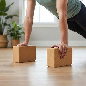 2x ECO-Friendly Cork Yoga Block Organic Yoga Prop Accessory Exercise Brick