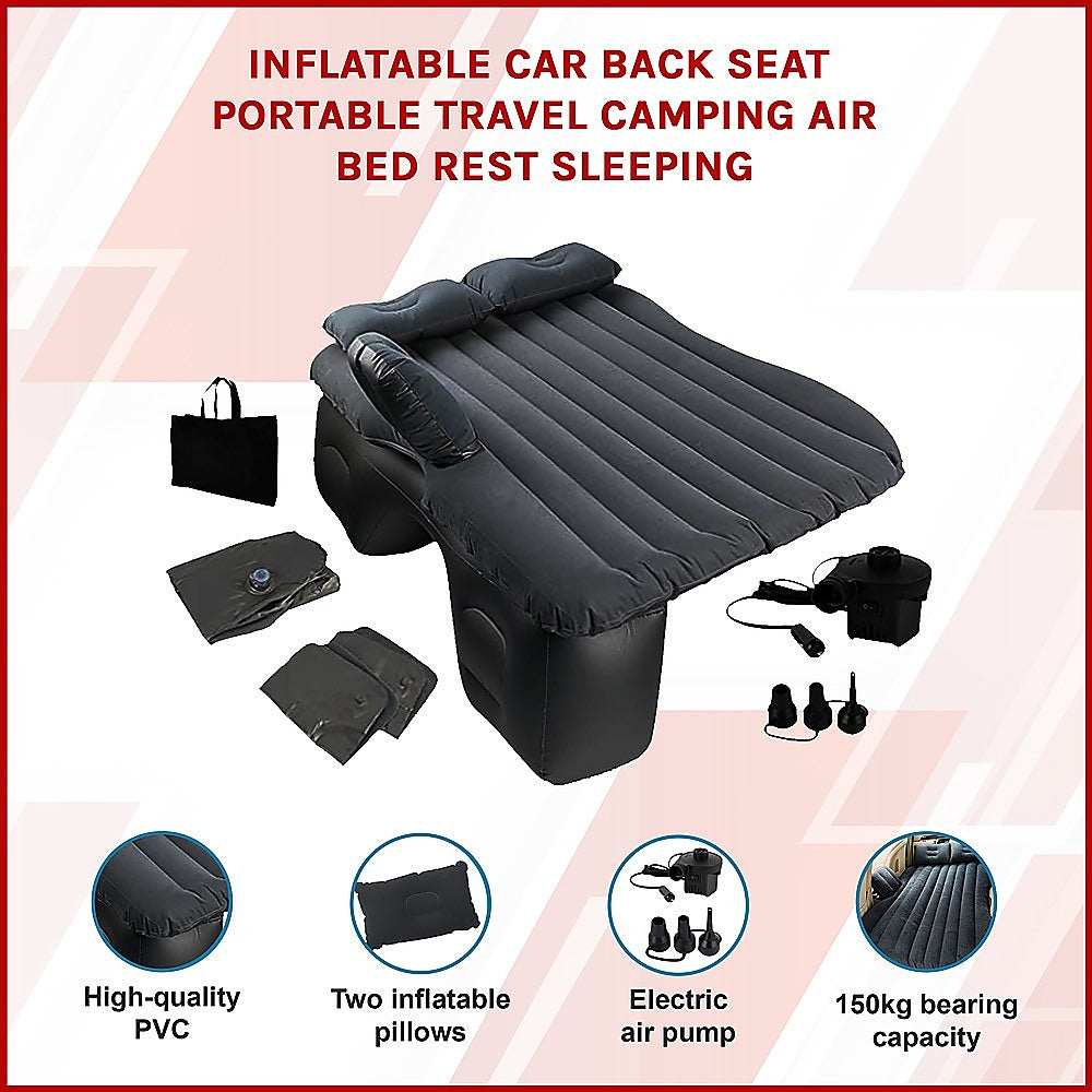 Inflatable Car Back Seat Mattress | Portable Travel Camping Air Bed Sleeping Pad
