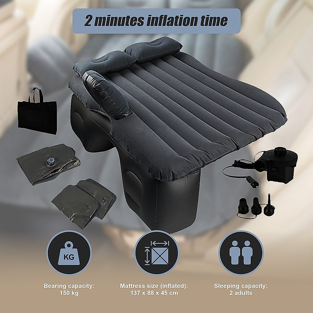 Inflatable Car Back Seat Mattress | Portable Travel Camping Air Bed Sleeping Pad
