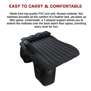 Inflatable Car Back Seat Mattress | Portable Travel Camping Air Bed Sleeping Pad