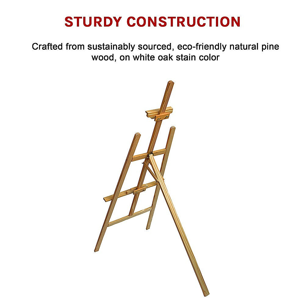 Pine Wood Easel | Artist Art Display | Painting Shop Tripod Stand | Wedding