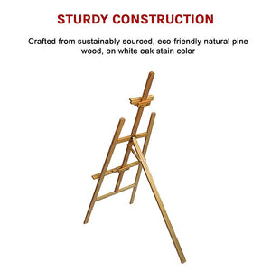 Pine Wood Easel | Artist Art Display | Painting Shop Tripod Stand | Wedding
