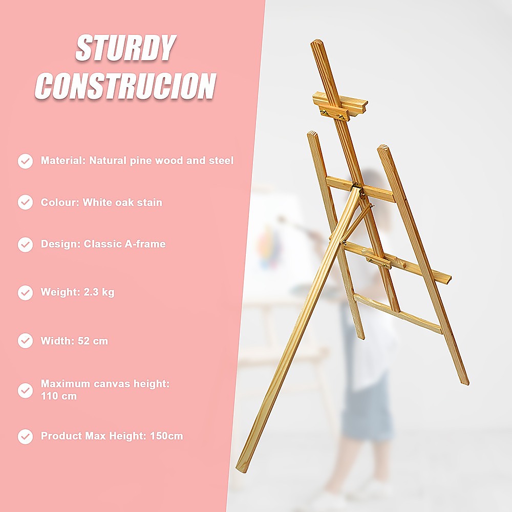 Pine Wood Easel | Artist Art Display | Painting Shop Tripod Stand | Wedding