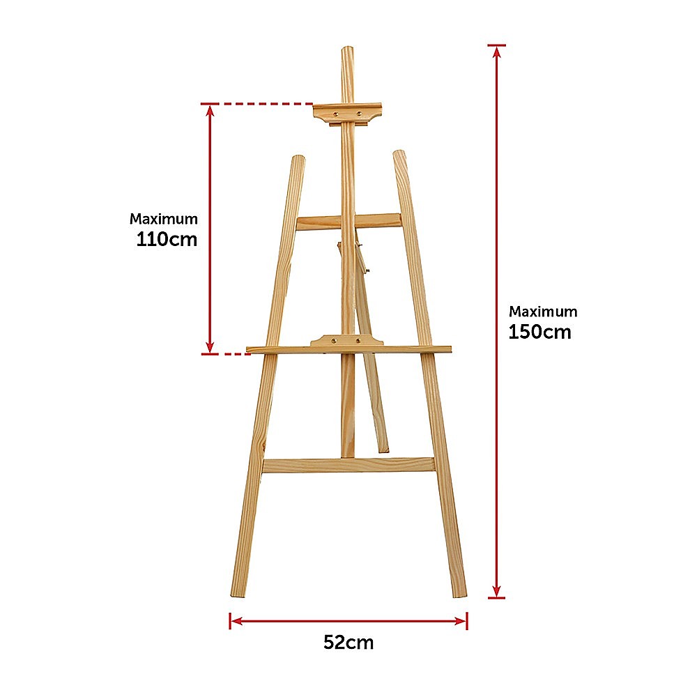 Pine Wood Easel | Artist Art Display | Painting Shop Tripod Stand | Wedding