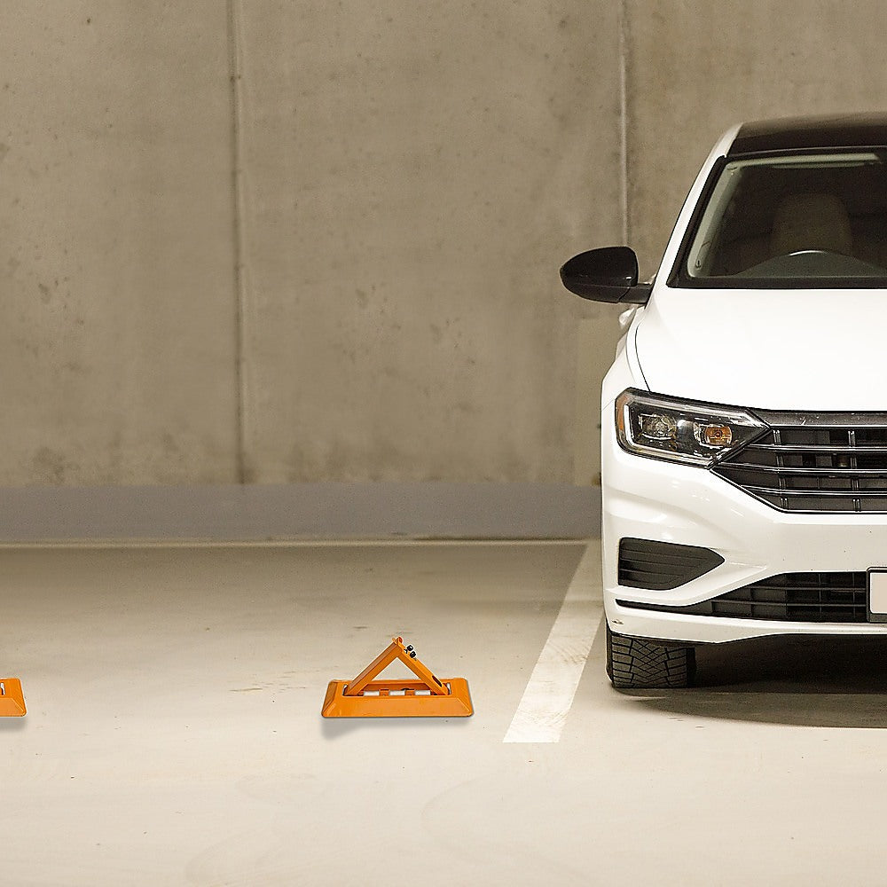 Fold Down Parking Spot Lock | Vehicle Security Safety Bollard Barrier