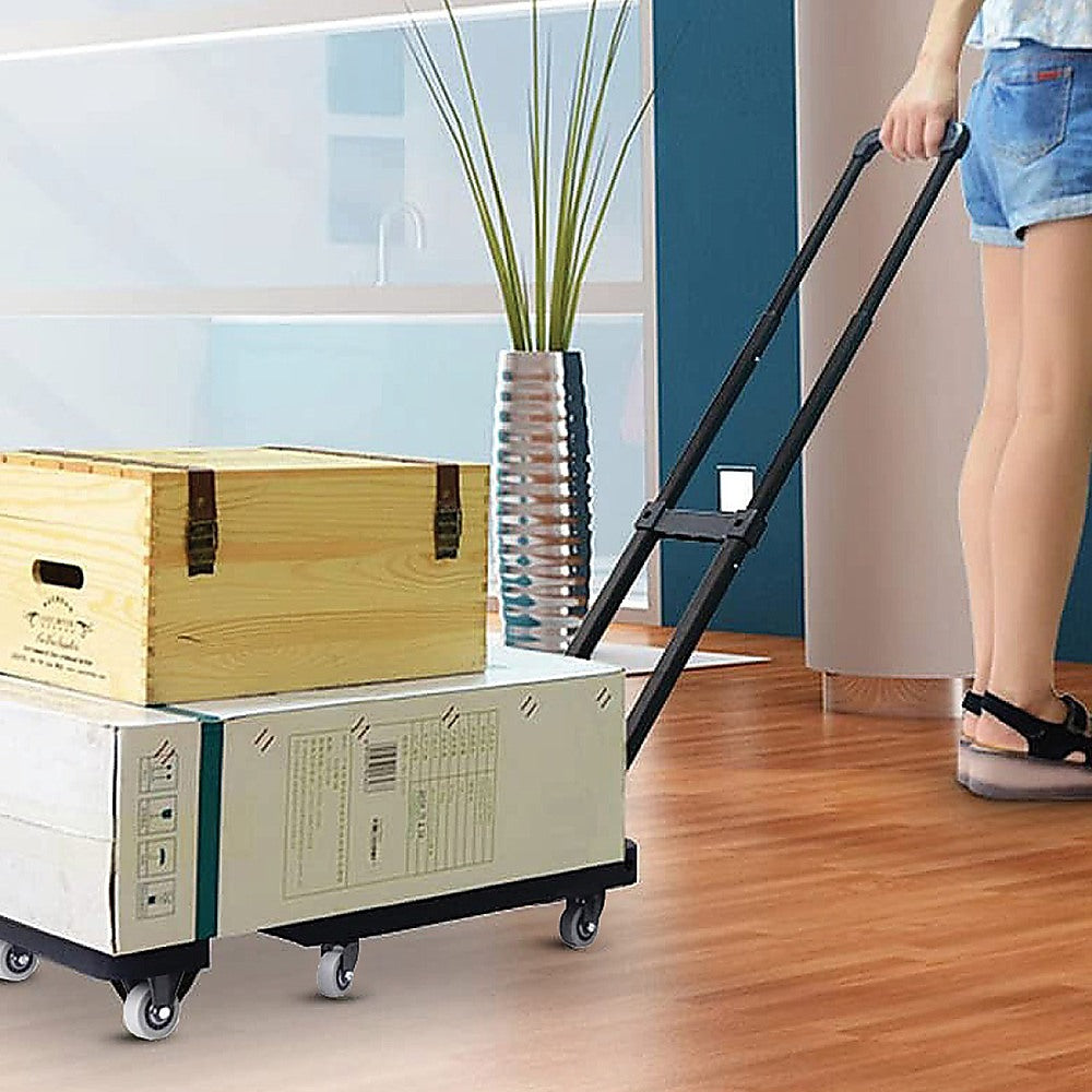 Foldable Flatbed Trolley Cart | 6 x 360° Rotating Wheels | 200KG Load Capacity