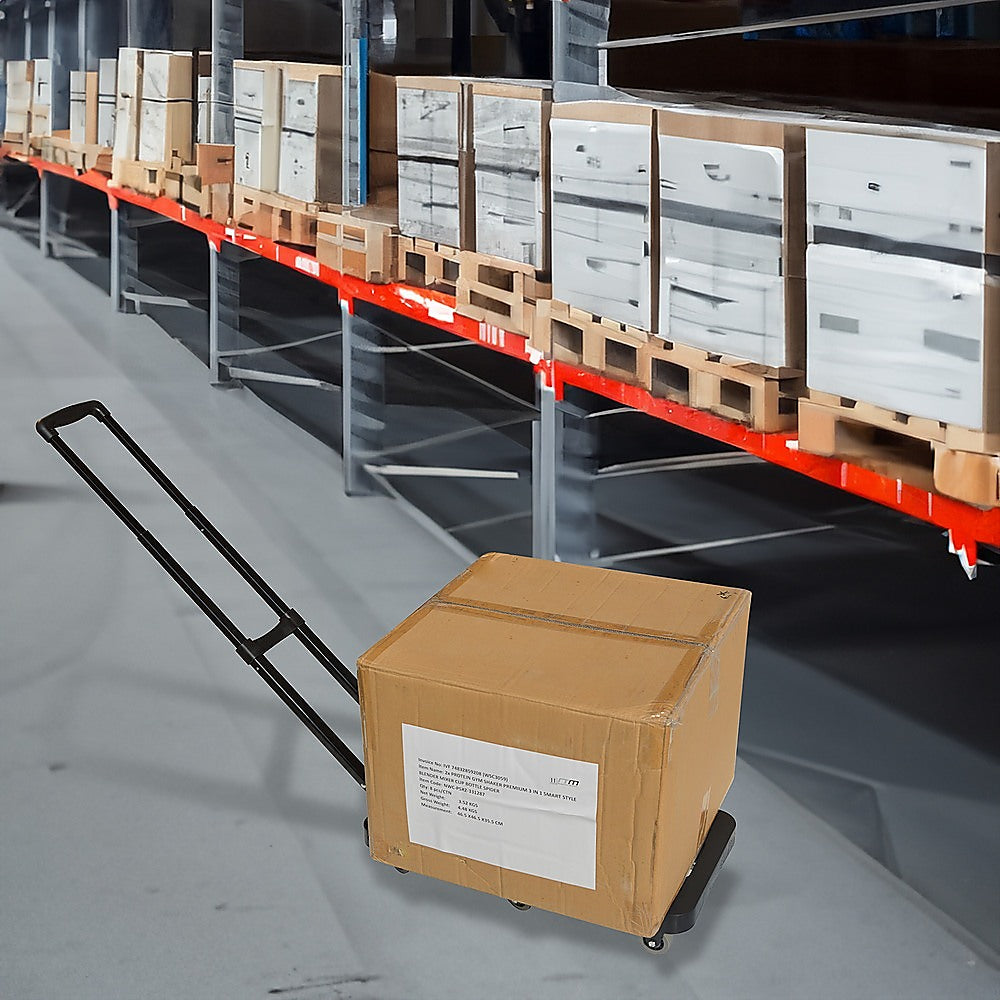 Foldable Flatbed Trolley Cart | 6 x 360° Rotating Wheels | 200KG Load Capacity