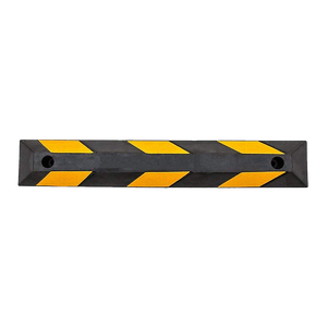 Heavy Duty Rubber Curb Parking Guide | 90cm | Reflective Yellow Wheel Stopper