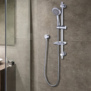 Handheld Shower Rail Set | Soap Dish Included | Modern Bathroom Accessory