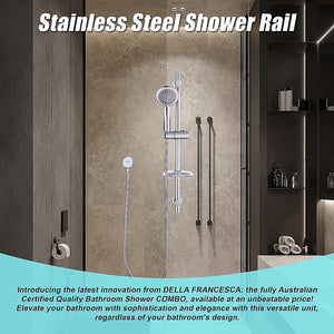 Handheld Shower Rail Set | Soap Dish Included | Modern Bathroom Accessory