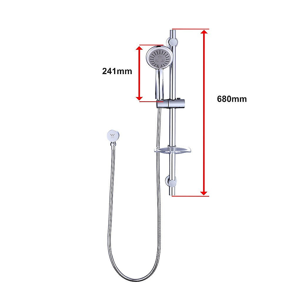 Handheld Shower Rail Set | Soap Dish Included | Modern Bathroom Accessory