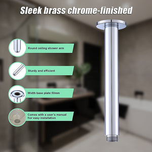 Shower Head Arm | Round Wall Connector | Rainforest Shower Head | Bathroom Accessory