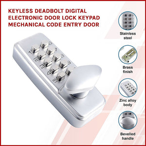 Keyless Deadbolt Digital Door Lock | Electronic Keypad Code Entry Security