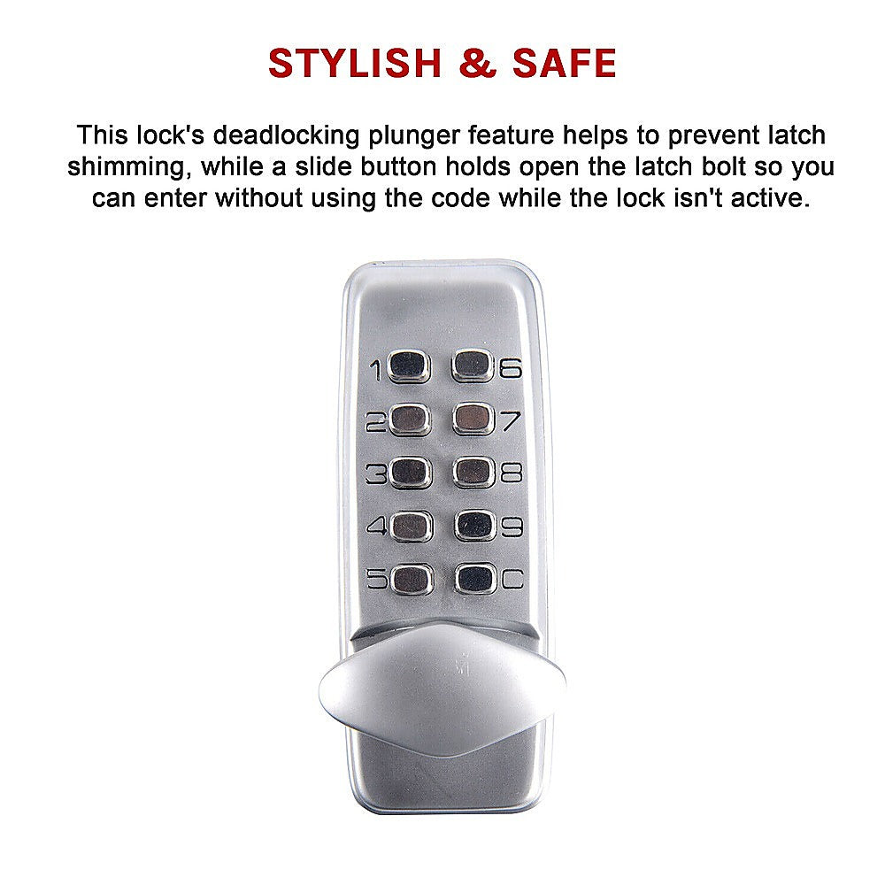 Keyless Deadbolt Digital Door Lock | Electronic Keypad Code Entry Security