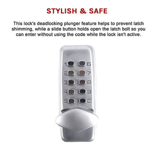 Keyless Deadbolt Digital Door Lock | Electronic Keypad Code Entry Security