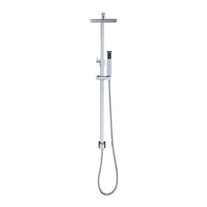 WELS 8" Rain Shower Head Set | Square Dual Heads Faucet | High Pressure Hand Held