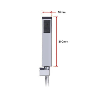 WELS 8" Rain Shower Head Set | Square Dual Heads Faucet | High Pressure Hand Held