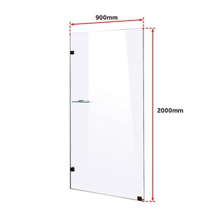 900x2000mm Frameless 10mm Safety Glass Shower Screen
