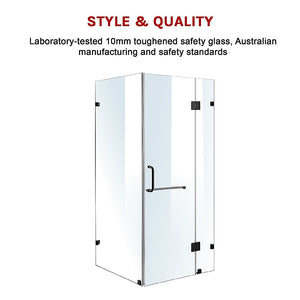 1200 x 900mm Frameless 10mm Glass Shower Screen | Della Francesca Design