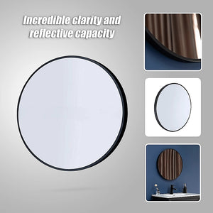 80cm Round Wall Mirror Bathroom Makeup Mirror by Della Francesca
