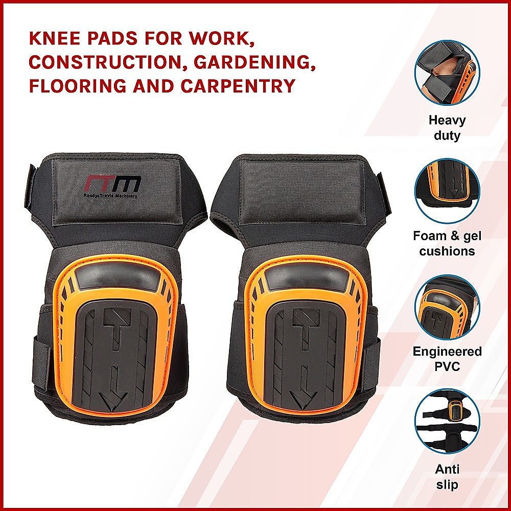 Knee Pads for Work | Construction, Gardening, Flooring & Carpentry | Heavy Duty Protection