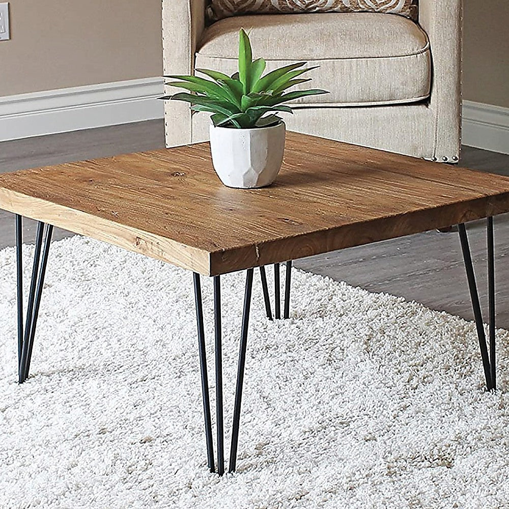 Set of 4 Industrial 3-Rod Retro Hairpin Table Legs | 12mm Steel Bench Desk | 41cm | Black