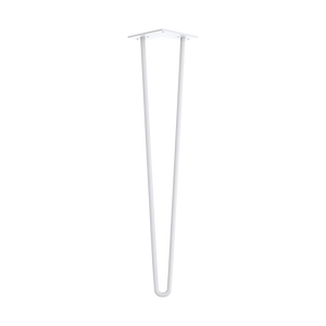 Set of 4 Industrial Retro Hairpin Table Legs | 12mm Steel Bench Desk | 71cm | White