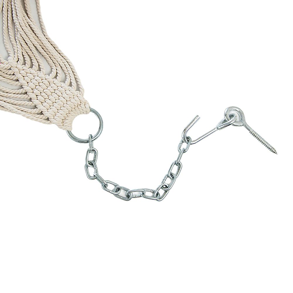 Cotton Rope Hammock | 4m | With Hanging Hardware | Traditional Style