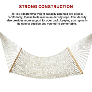 Cotton Rope Hammock | 4m | With Hanging Hardware | Traditional Style