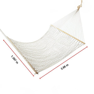 Cotton Rope Hammock | 4m | With Hanging Hardware | Traditional Style