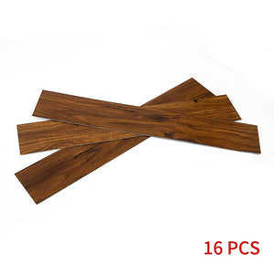 Vinyl Floor Tiles | Self Adhesive Flooring | Walnut Wood Grain | 16 Pack | 2.3SQM