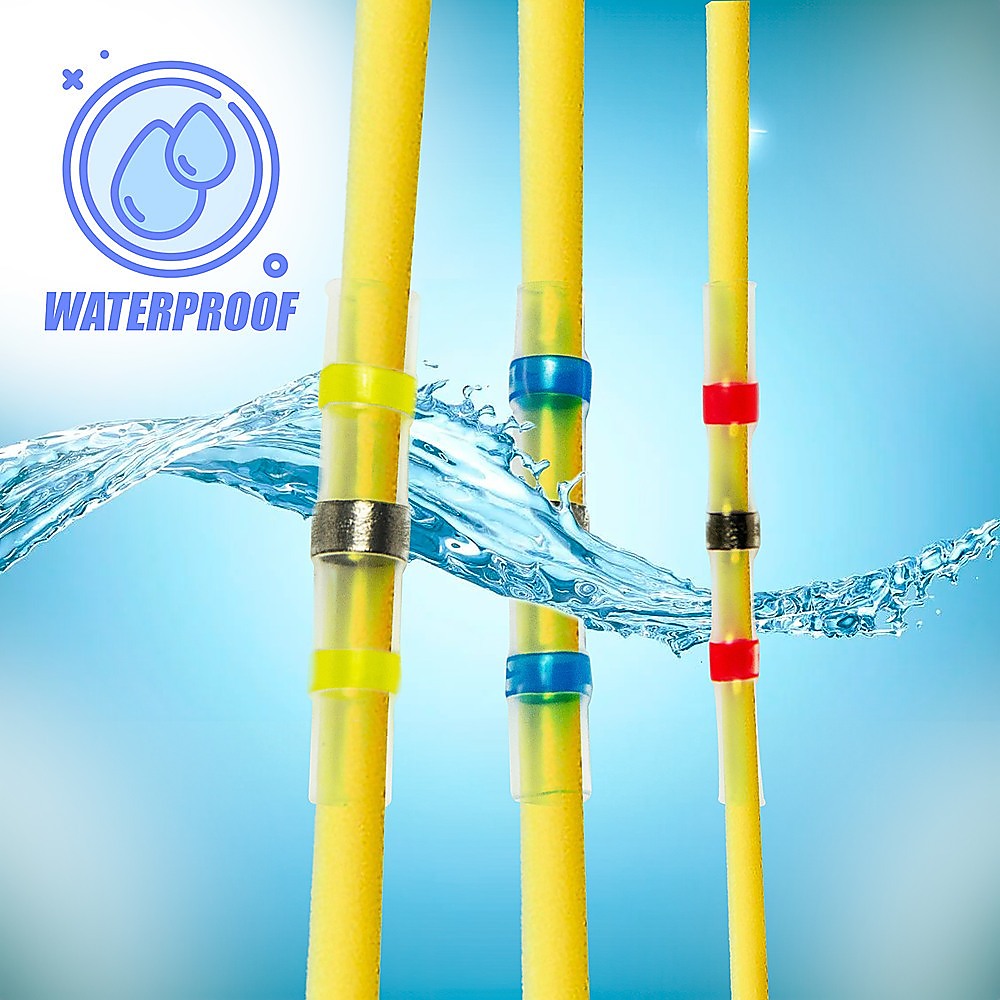 Waterproof Solder Seal Sleeve | 250-Piece | Heat Shrink Butt Wire Connectors Terminals