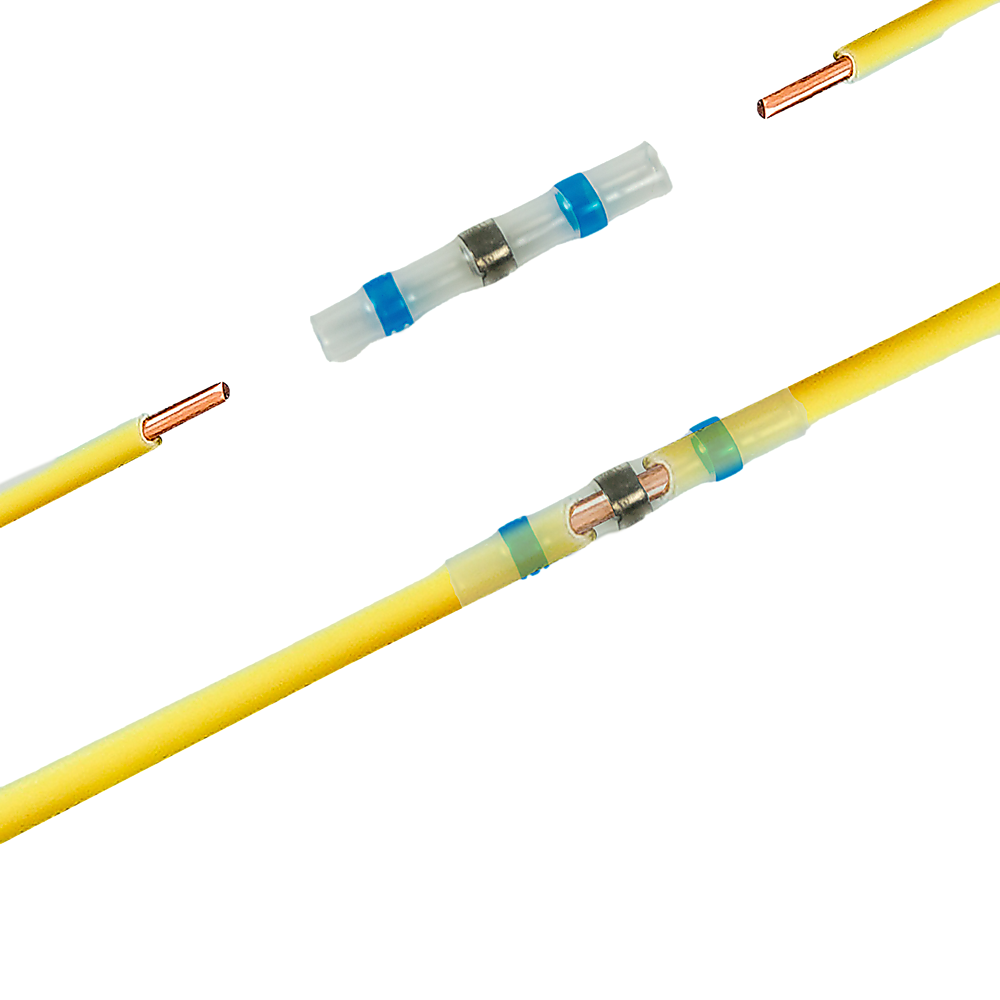 Waterproof Solder Seal Sleeve | 250-Piece | Heat Shrink Butt Wire Connectors Terminals
