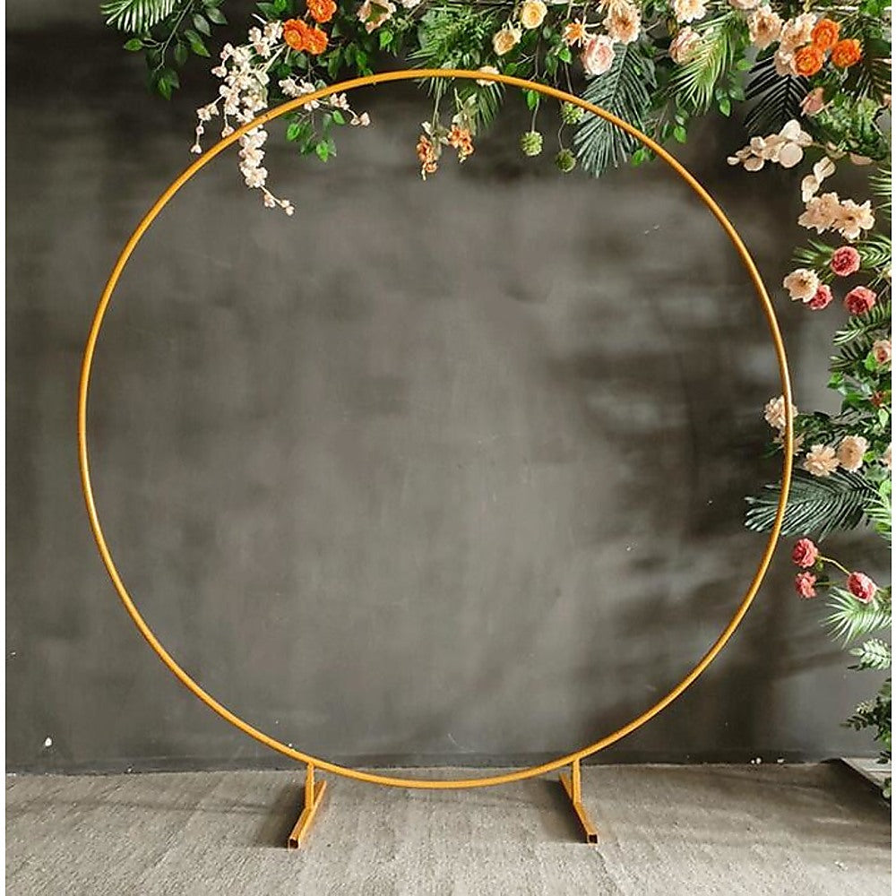 Wedding Hoop Stand | 2m Round Arch Frame | Flower Backdrop Display | Metal