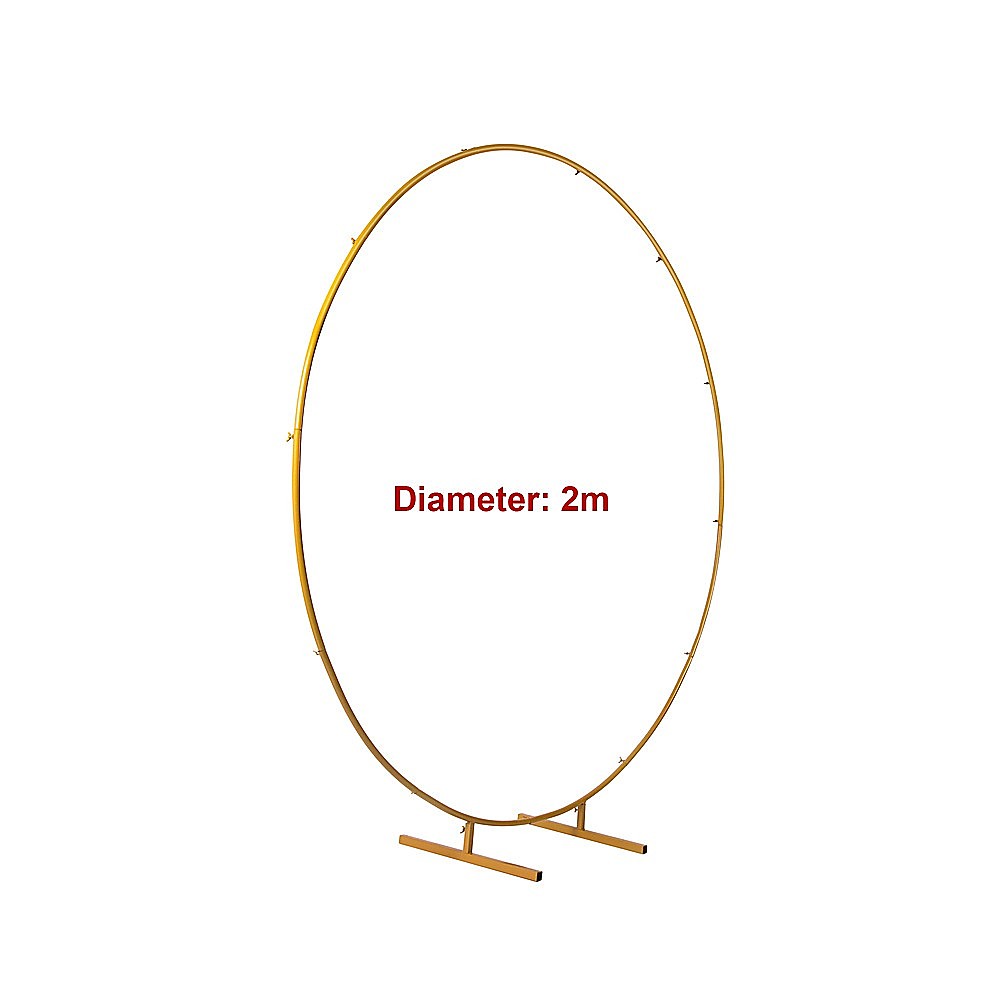 Wedding Hoop Stand | 2m Round Arch Frame | Flower Backdrop Display | Metal