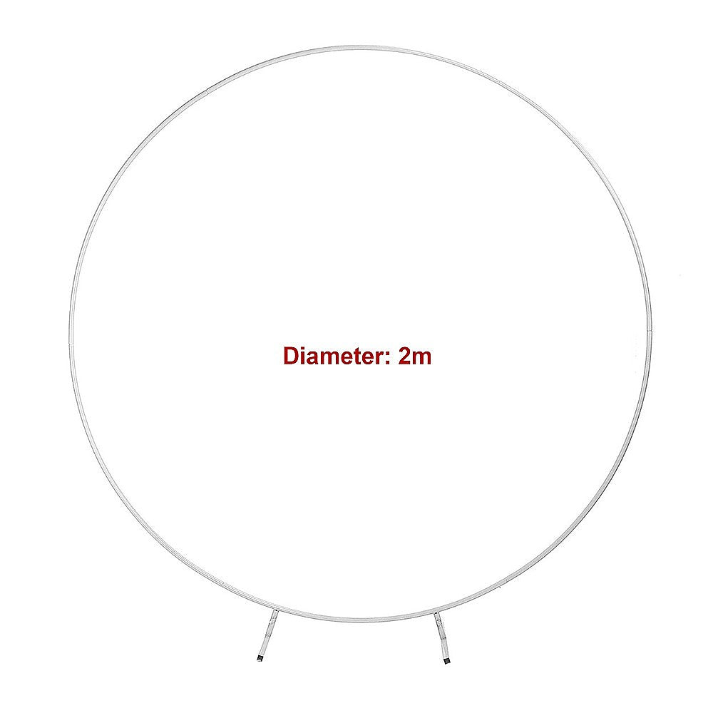 Wedding Hoop Stand | 2m Round Arch Frame | Flower Backdrop Display | Gold Finish