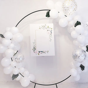 Wedding Hoop Stand | 2m Round Arch Frame | Flower Backdrop Display | White Finish