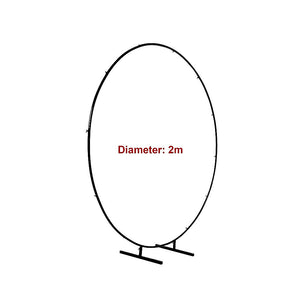 Wedding Hoop Stand | 2m Round Arch Frame | Flower Backdrop Display | White Finish
