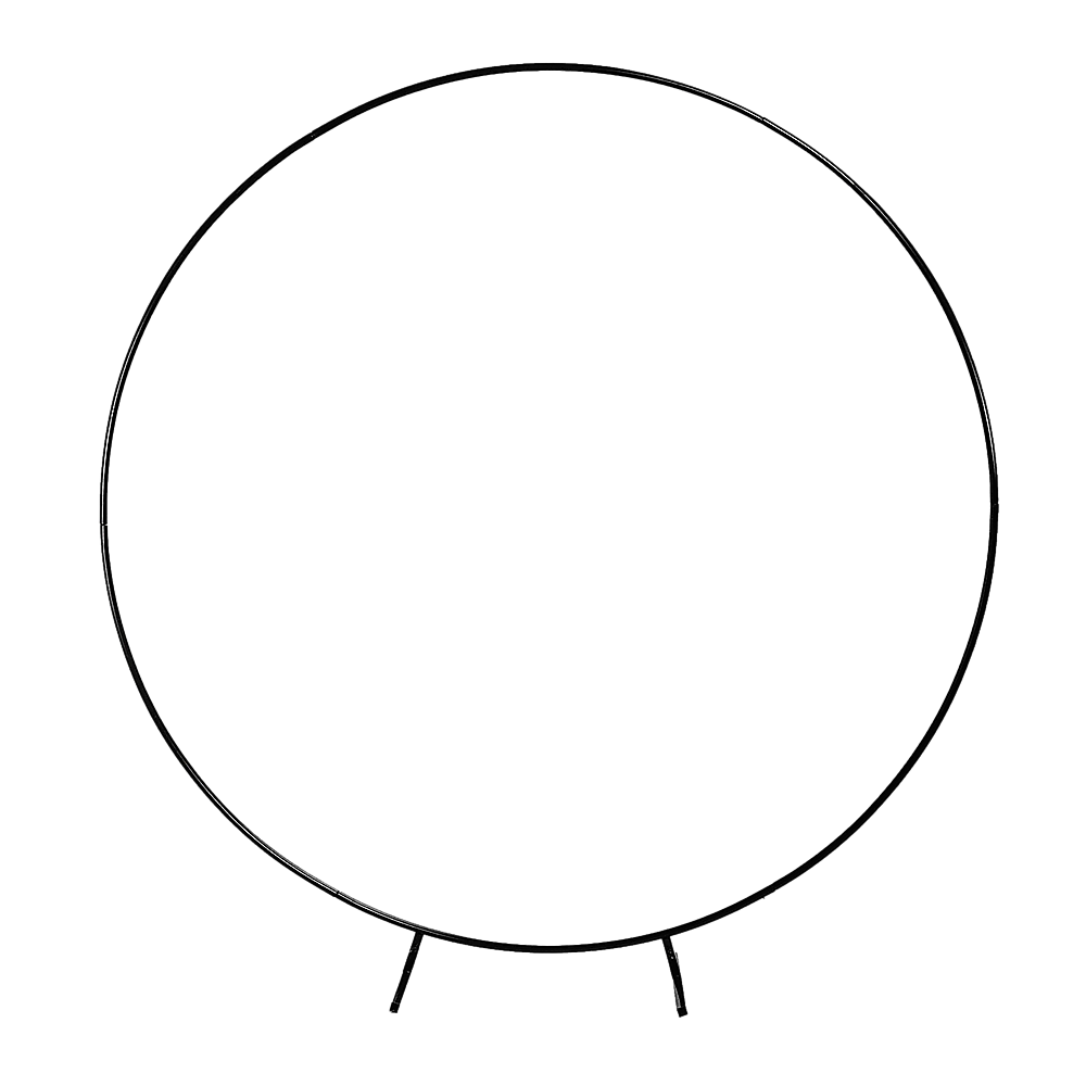 Wedding Hoop Stand | 2m Round Arch Frame | Flower Backdrop Display | White Finish