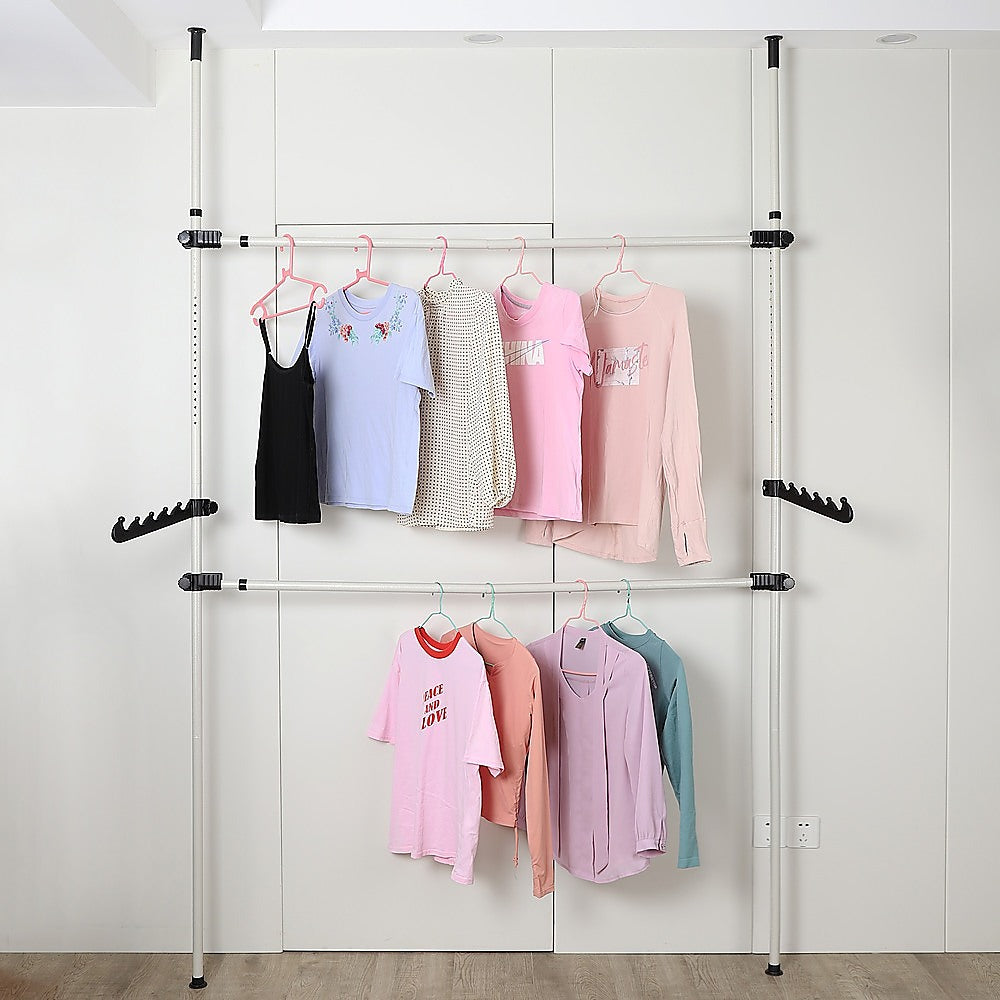 Heavy Duty Adjustable Clothes Rail | Storage Garment Shelf | Hanging Display Stand Rack