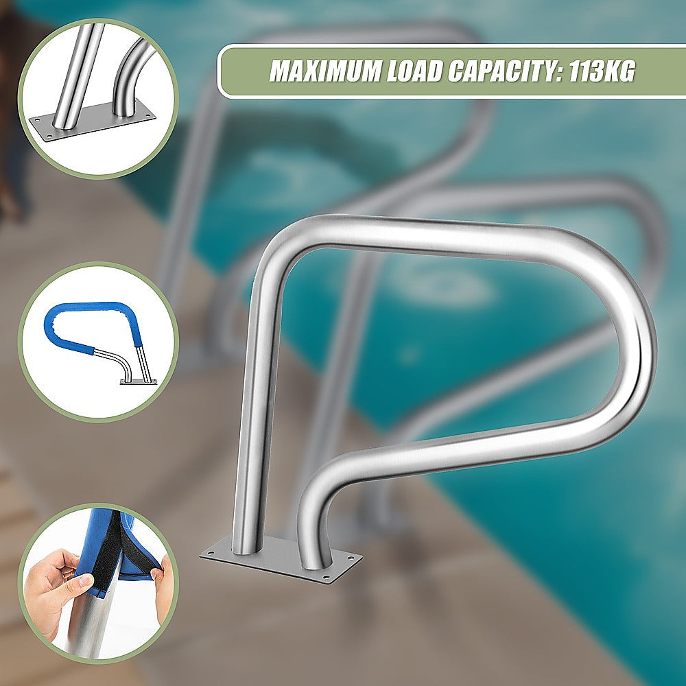 Swimming Pool Grab Rail | 76.2 x 55.8cm | Step Hand Rail with Drill Bit