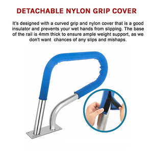 Swimming Pool Grab Rail | 76.2 x 55.8cm | Step Hand Rail with Drill Bit