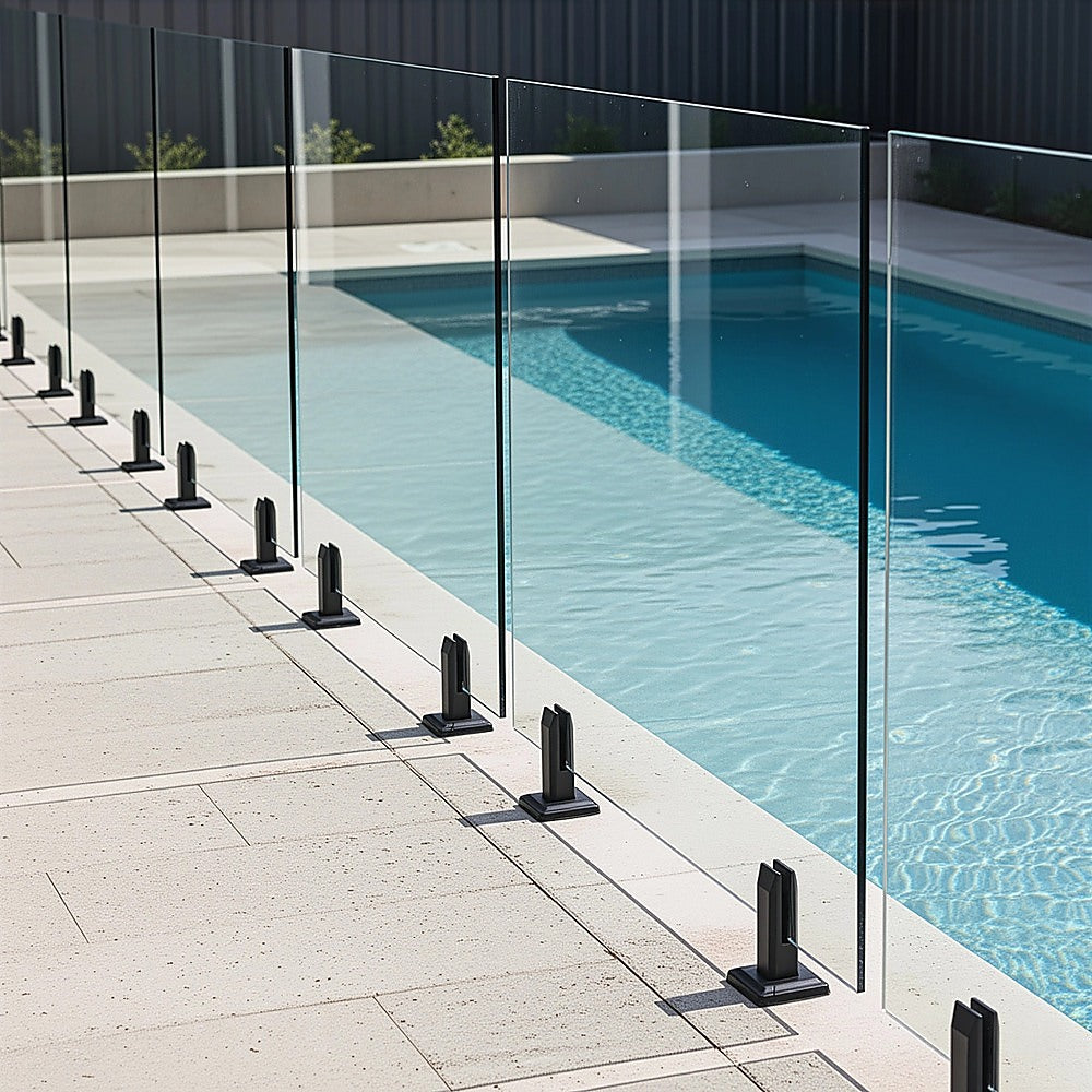 Balustrade Black Glass Clamp | 304 Stainless Spigot Pool Fencing Fence