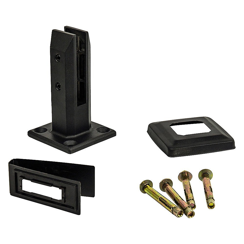 Balustrade Black Glass Clamp | 304 Stainless Spigot Pool Fencing Fence