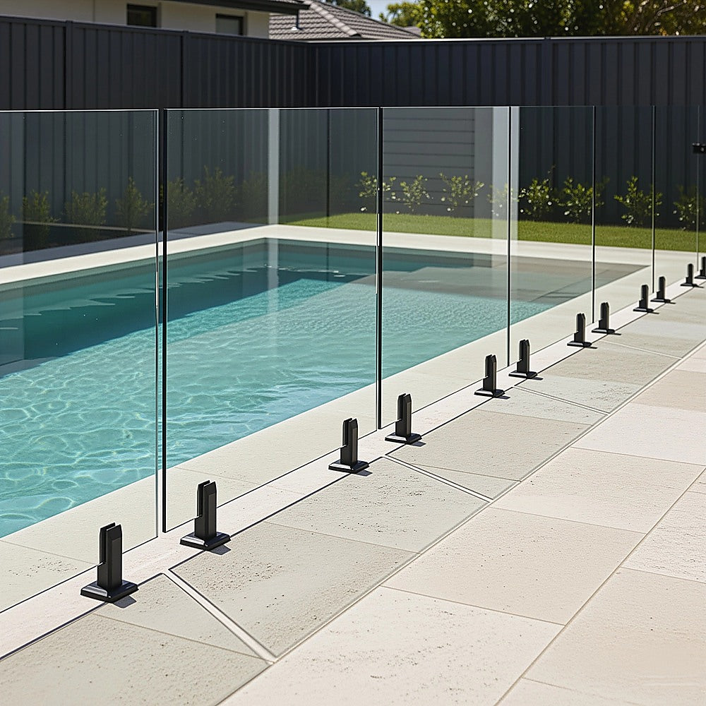 Balustrade Black Glass Clamp | 304 Stainless Spigot Pool Fencing Fence
