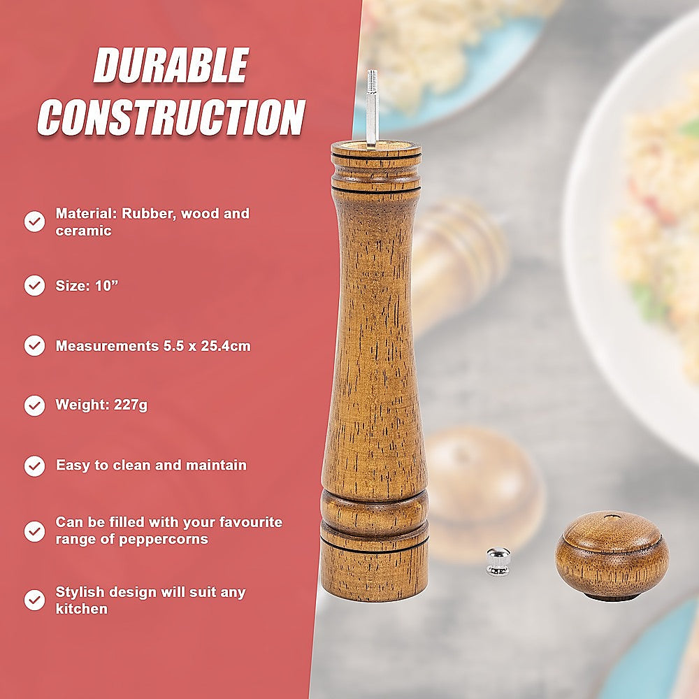 10" Manual Pepper Grinder | Multipurpose Flavouring Bottle | Cruet Kitchen Tool