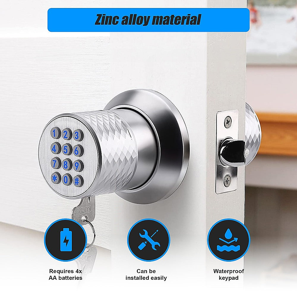 Digital Electronic Code Door Lock | Keyless Entry | Programmable Keypad Lock Knob