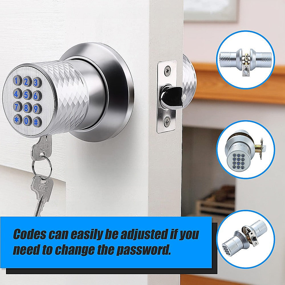 Digital Electronic Code Door Lock | Keyless Entry | Programmable Keypad Lock Knob