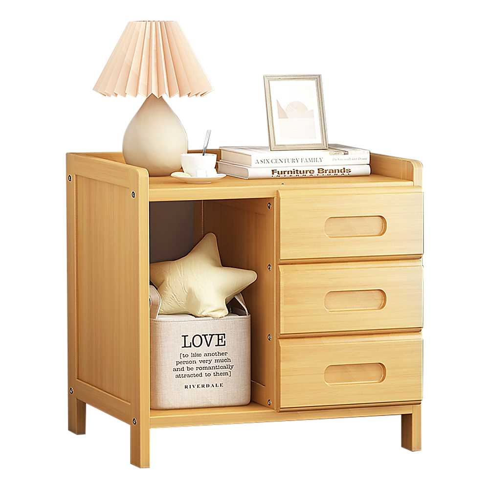 Bamboo Bedside Table Nightstand Storage | Bedroom Sofa Side Stand